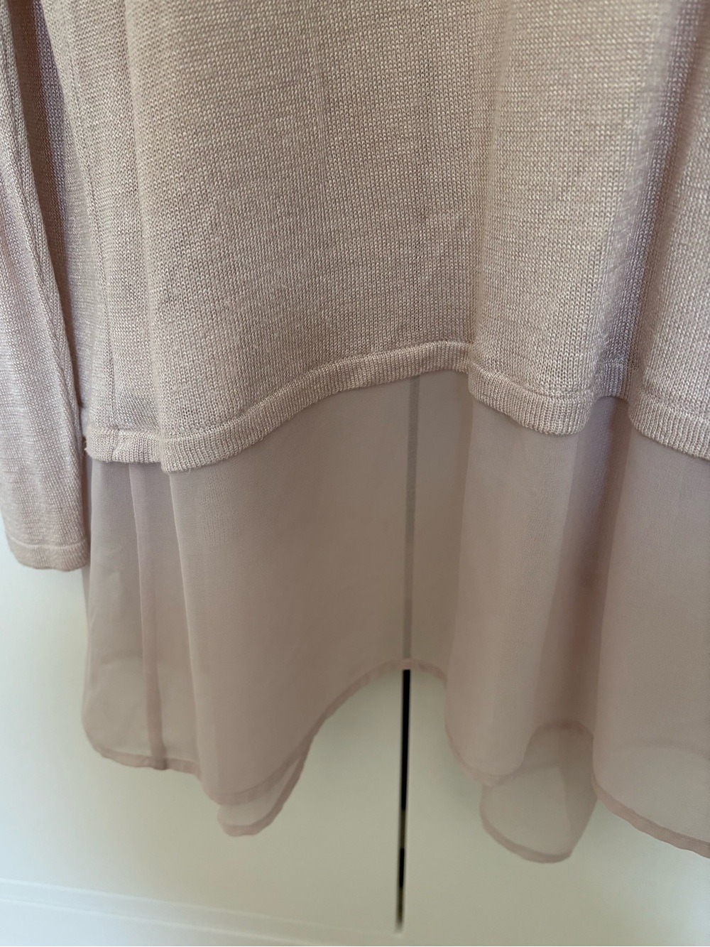NIC+ZOE Open-Front Sheer Cardigan in Blush Pink - Picture 3 of 7